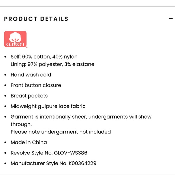 Generation Love Mina Lace Shirt - Picture 4 of 7